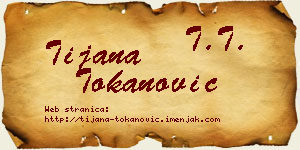 Tijana Tokanović vizit kartica